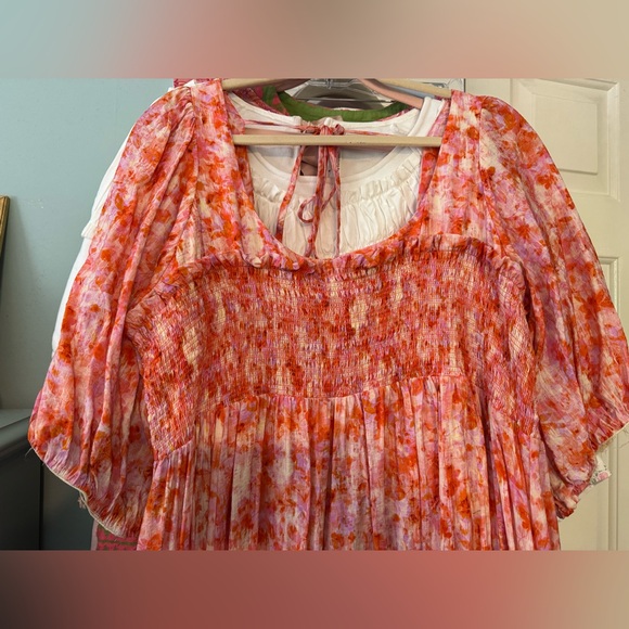 🩷🧡Anthropology Maeve Puff Sleeve Maxi Dress🧡🩷 - Picture 2 of 6